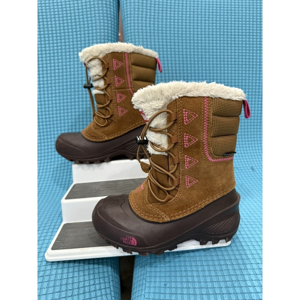 The North Face Heat Seeker Suede Girls 12 Faux Fur Winter Snow Boots